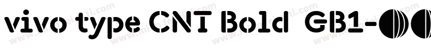 vivo type CNT Bold  GB1字体转换